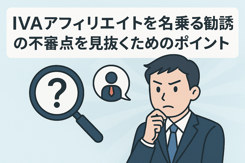 IVAアフィリエイトを名乗る勧誘の不審点を見抜くためのポイント