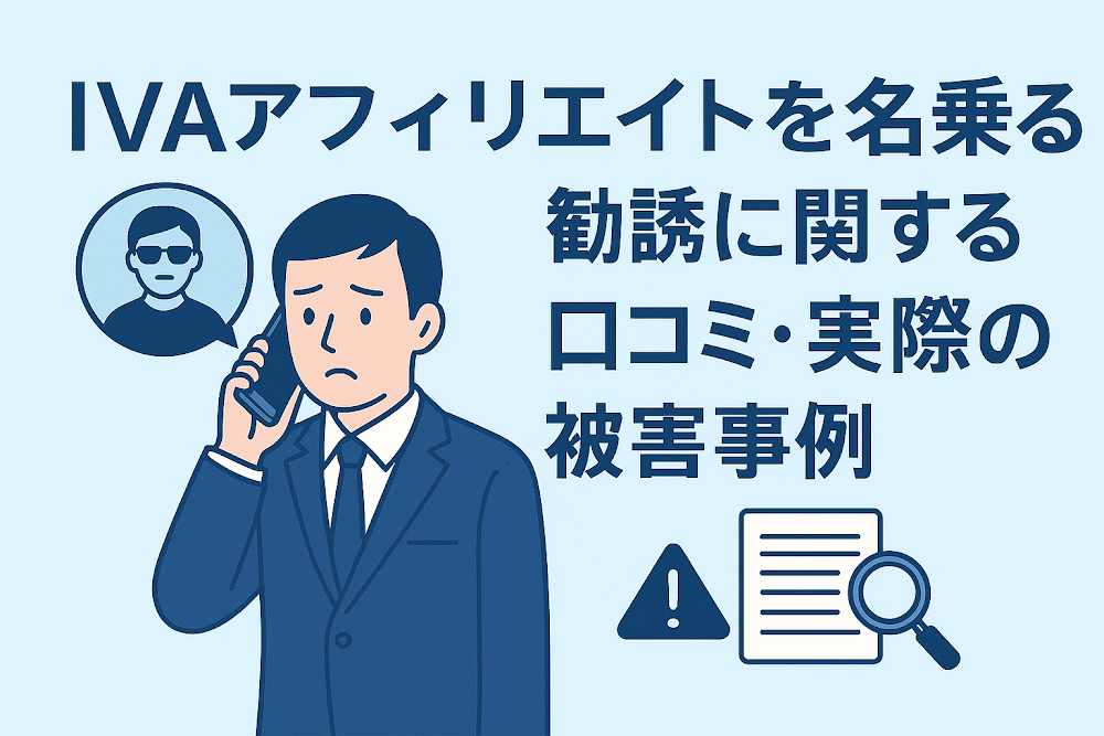 IVAアフィリエイトを名乗る勧誘に関する口コミ・実際の被害事例