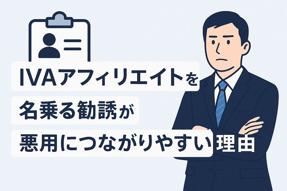IVAアフィリエイトを名乗る勧誘が悪用につながりやすい理由