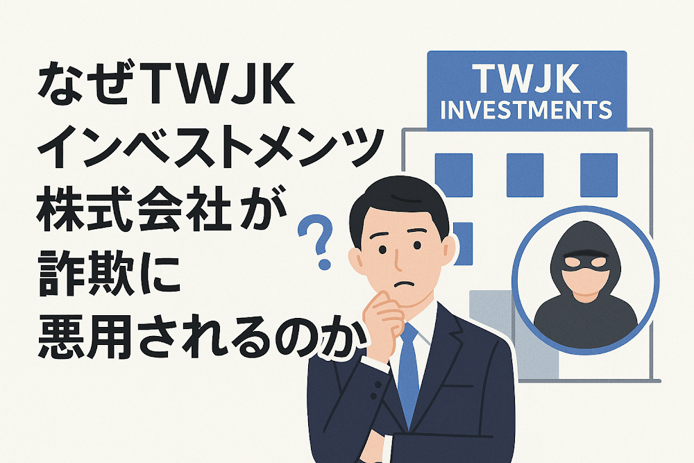 なぜTWJKインベストメンツ株式会社が詐欺に悪用されるのか