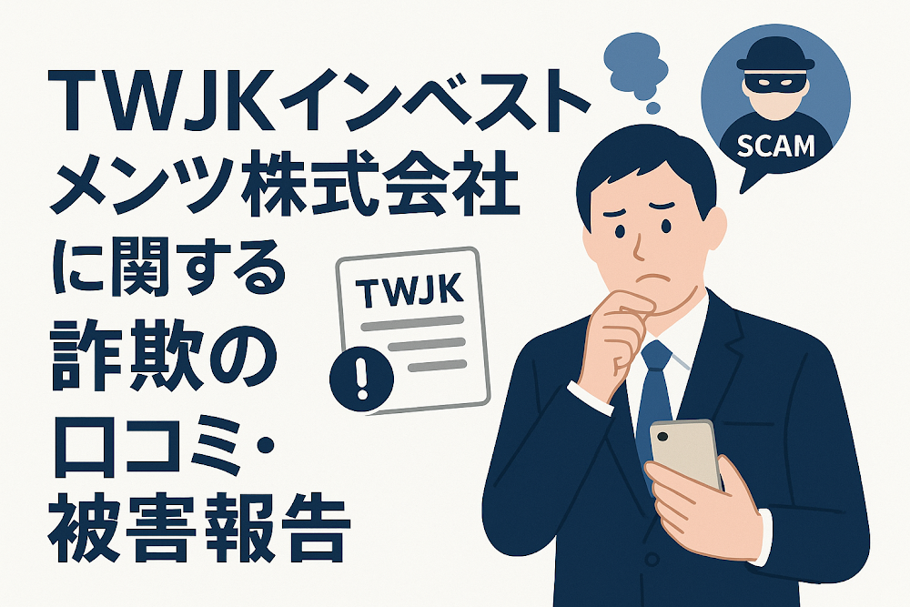 TWJKインベストメンツ株式会社に関する詐欺の口コミ・被害報告