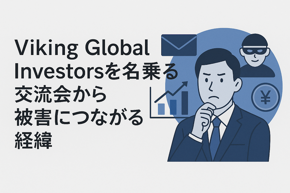 Viking Global Investorsを名乗る交流会から被害につながる経緯
