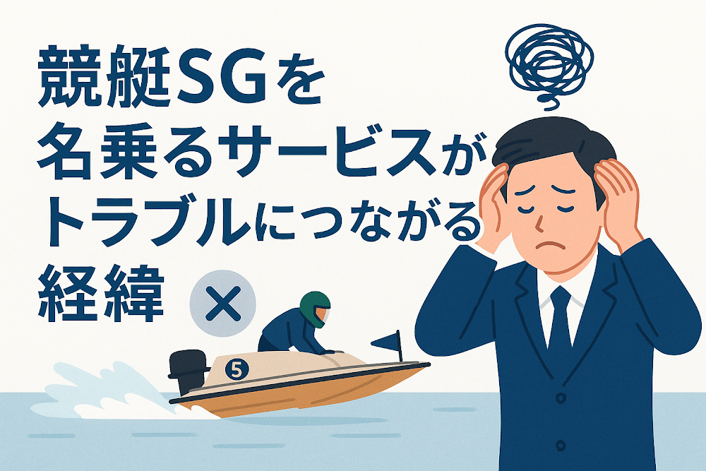 競艇SGを名乗るサービスがトラブルにつながる経緯