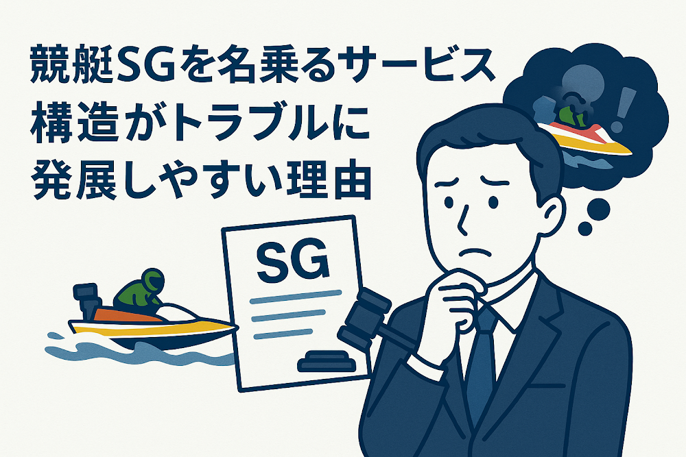 競艇SGを名乗るサービス構造がトラブルに発展しやすい理由