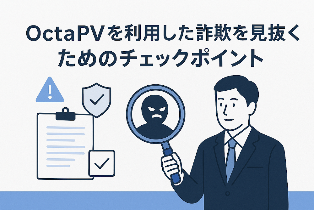 OctaPVを利用した詐欺を見抜くためのチェックポイント