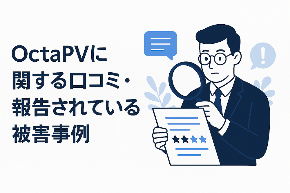 OctaPVに関する口コミ・報告されている被害事例