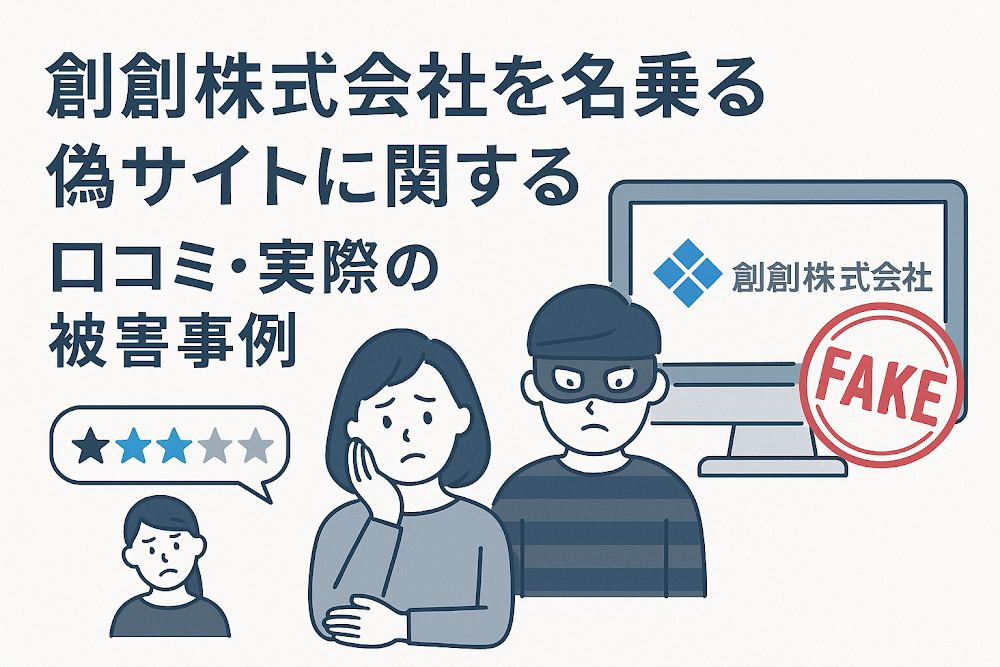 創創株式会社を名乗る偽サイトに関する口コミ・実際の被害事例