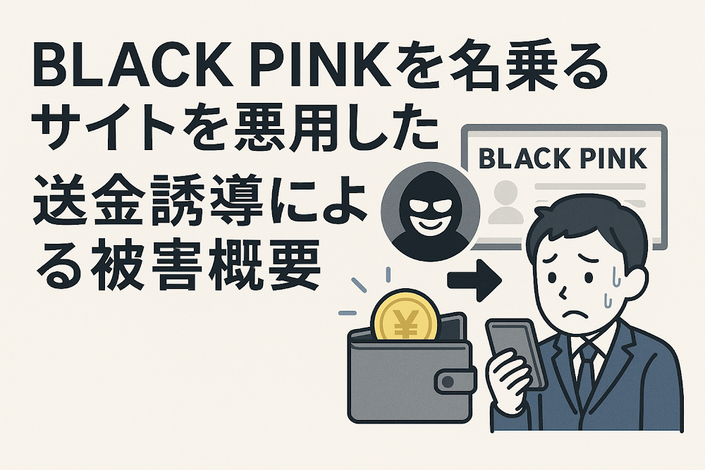 BLACK PINKを名乗るサイトを悪用した送金誘導による被害概要