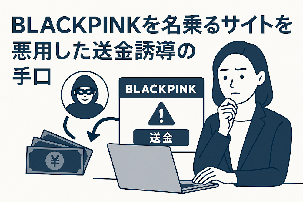 BLACK PINKを名乗るサイトを悪用した送金誘導の手口