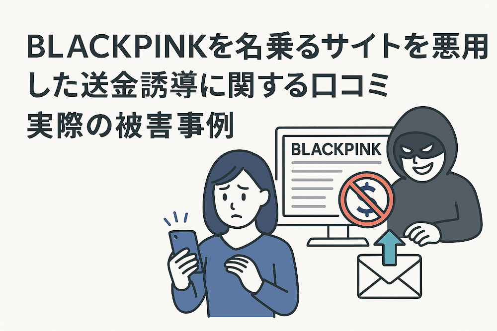 BLACK PINKを名乗るサイトを悪用した送金誘導に関する口コミ・実際の被害事例