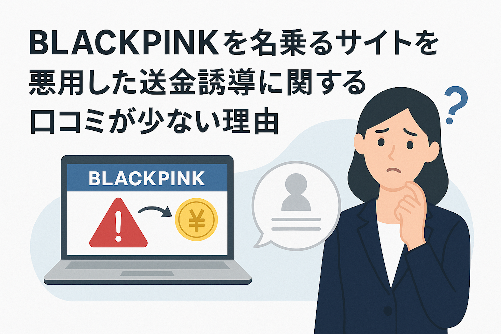 BLACK PINKを名乗るサイトを悪用した送金誘導に関する口コミが少ない理由