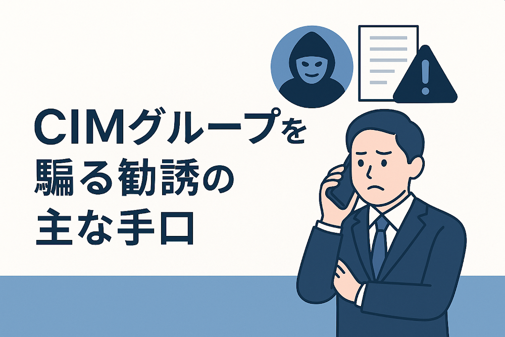 CIMグループを騙る勧誘の主な手口