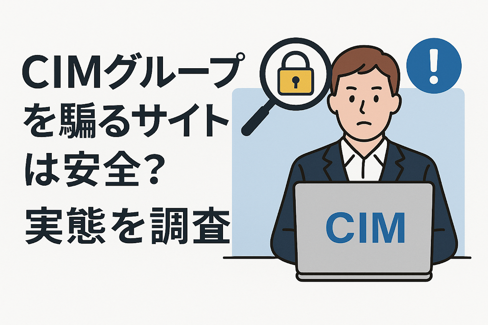 CIMグループを騙るサイトは安全？実態を調査