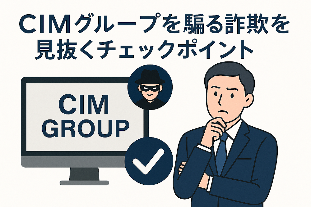 CIMグループを騙る詐欺を見抜くチェックポイント