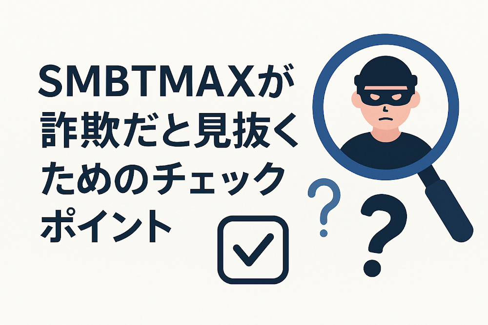 SMBTMAXが詐欺だと見抜くためのチェックポイント