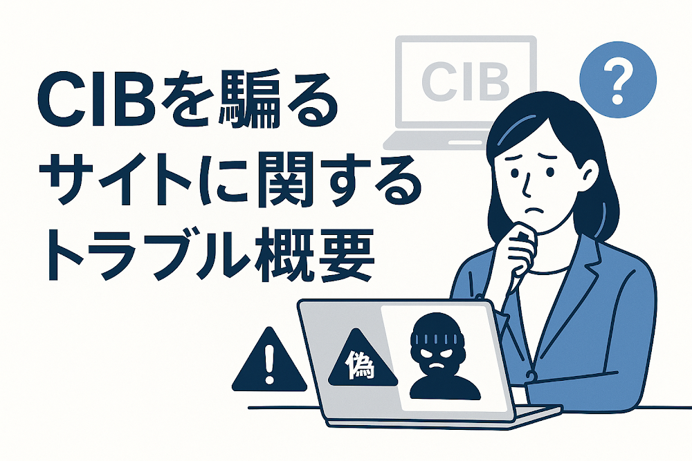 CIBを騙るサイトに関するトラブル概要