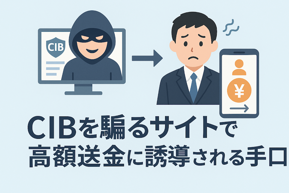 CIBを騙るサイトで高額送金に誘導される手口