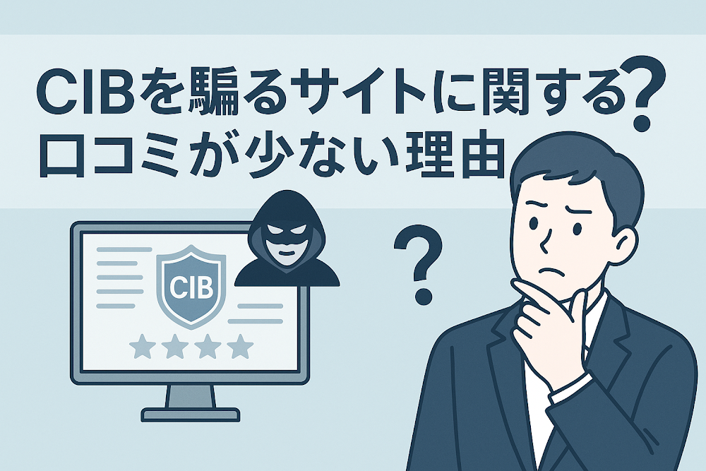 CIBを騙るサイトに関する口コミが少ない理由