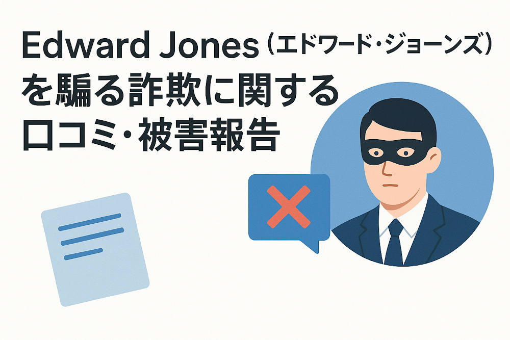 Edward Jones（エドワード・ジョーンズ）を騙る詐欺に関する口コミ・被害報告