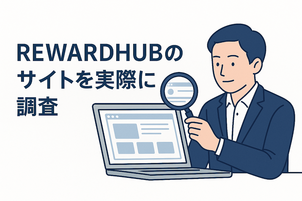 REWARDHUBのサイトを実際に調査