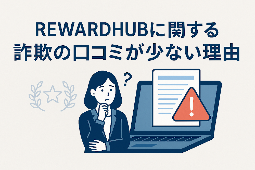 REWARDHUBに関する詐欺の口コミが少ない理由