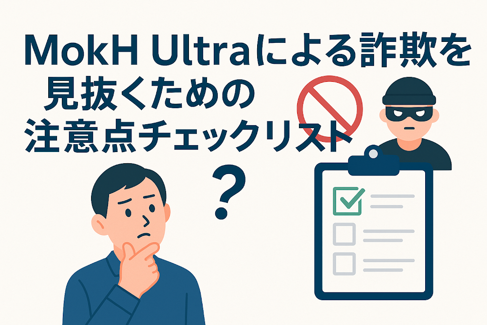 MokH Ultraによる詐欺を見抜くための注意点チェックリスト