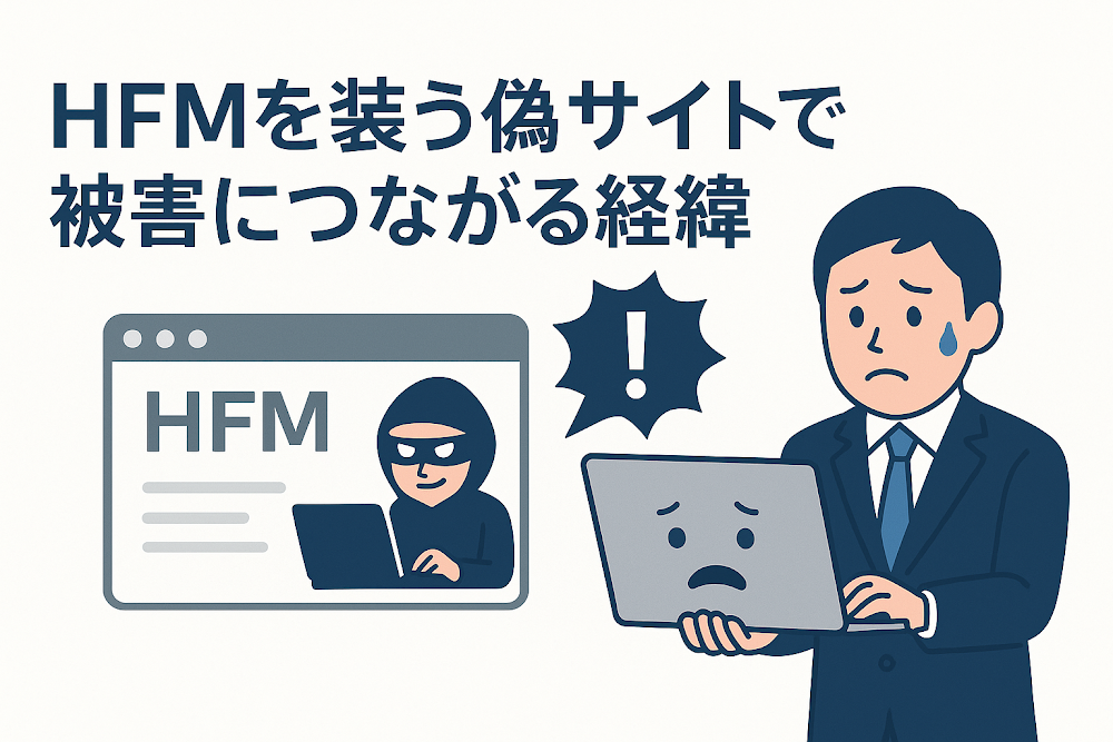 HFMを装う偽サイトで被害につながる経緯