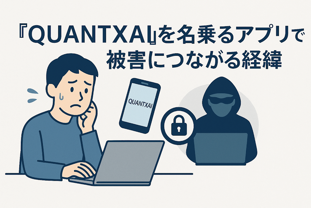 QUANTXAIを名乗るアプリで被害につながる経緯