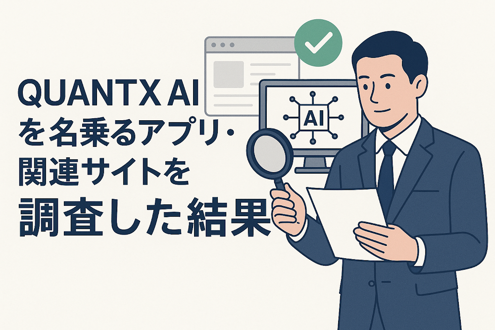 QUANTXAIを名乗るアプリ・関連サイトを調査した結果