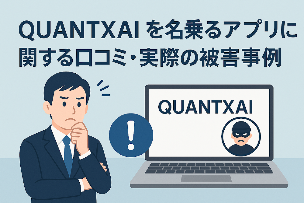 QUANTXAIを名乗るアプリに関する口コミ・実際の被害事例