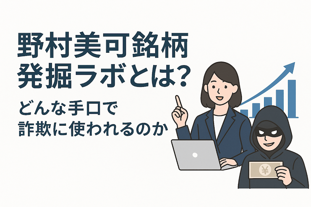 野村美可銘柄発掘ラボとは？どんな手口で詐欺に使われるのか