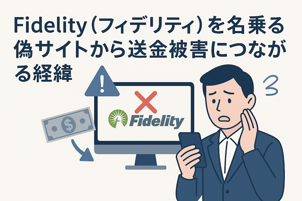 Fidelity(フィデリティ)を名乗る偽サイトから送金被害につながる経緯