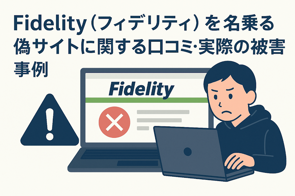 Fidelity(フィデリティ)を名乗る偽サイトに関する口コミ・実際の被害事例