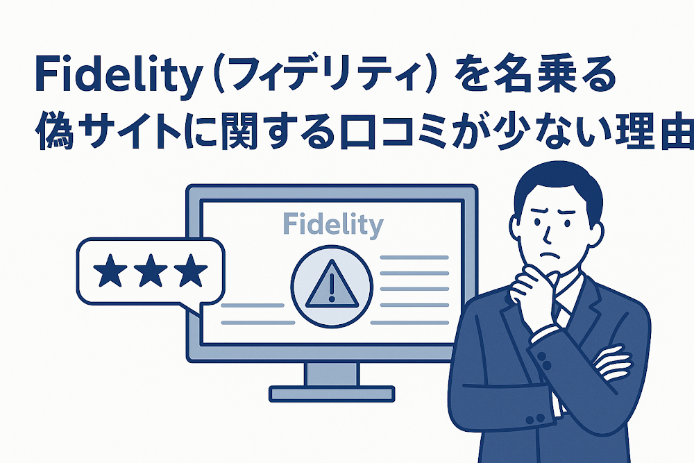 Fidelity(フィデリティ)を名乗る偽サイトに関する口コミが少ない理由