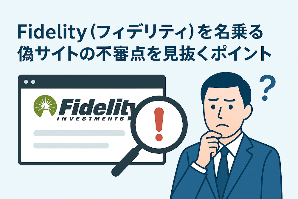 Fidelity(フィデリティ)を名乗る偽サイトの不審点を見抜くポイント
