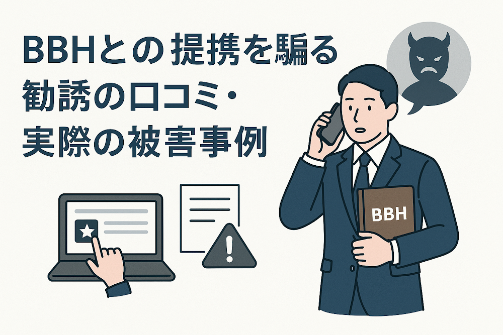 BBHとの提携を騙る勧誘の口コミ・実際の被害事例