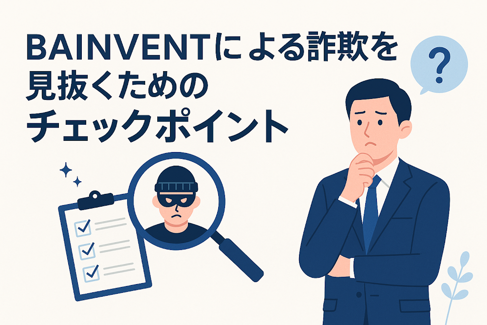 BAINVENTによる詐欺を見抜くためのチェックポイント