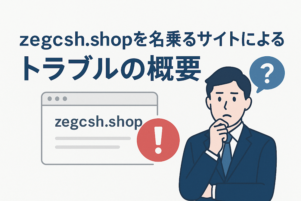 zegcsh.shopを名乗るサイトによるトラブルの概要
