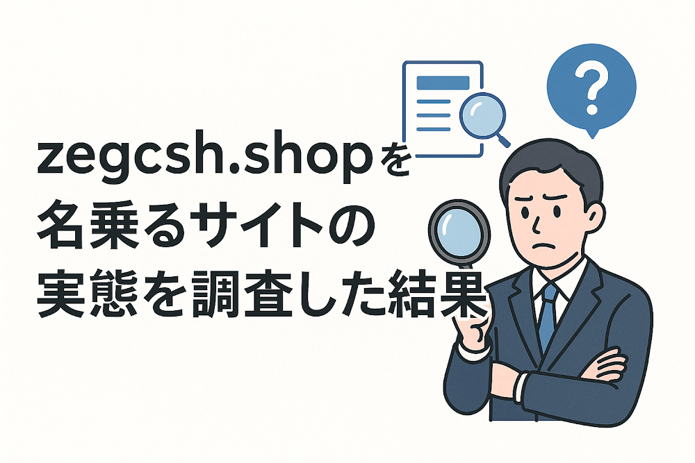 zegcsh.shopを名乗るサイトの実態を調査した結果