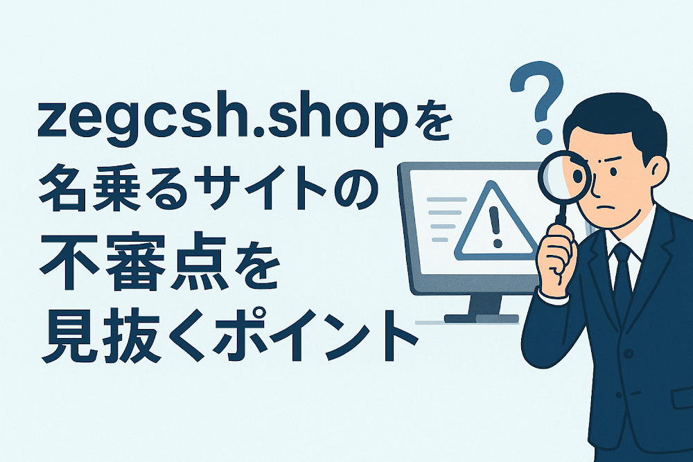 zegcsh.shopを名乗るサイトの不審点を見抜くポイント