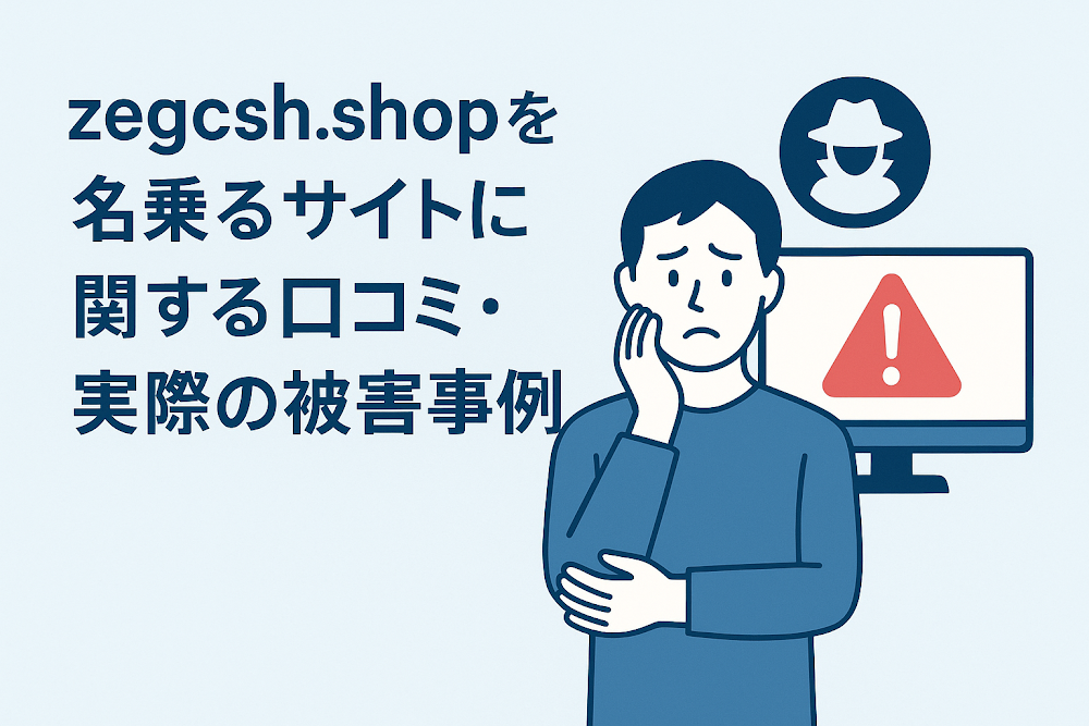 zegcsh.shopを名乗るサイトに関する口コミ・実際の被害事例