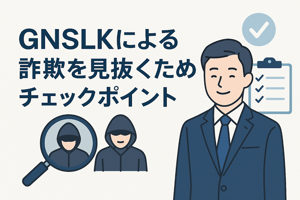 GNSLKによる詐欺を見抜くためのチェックポイント