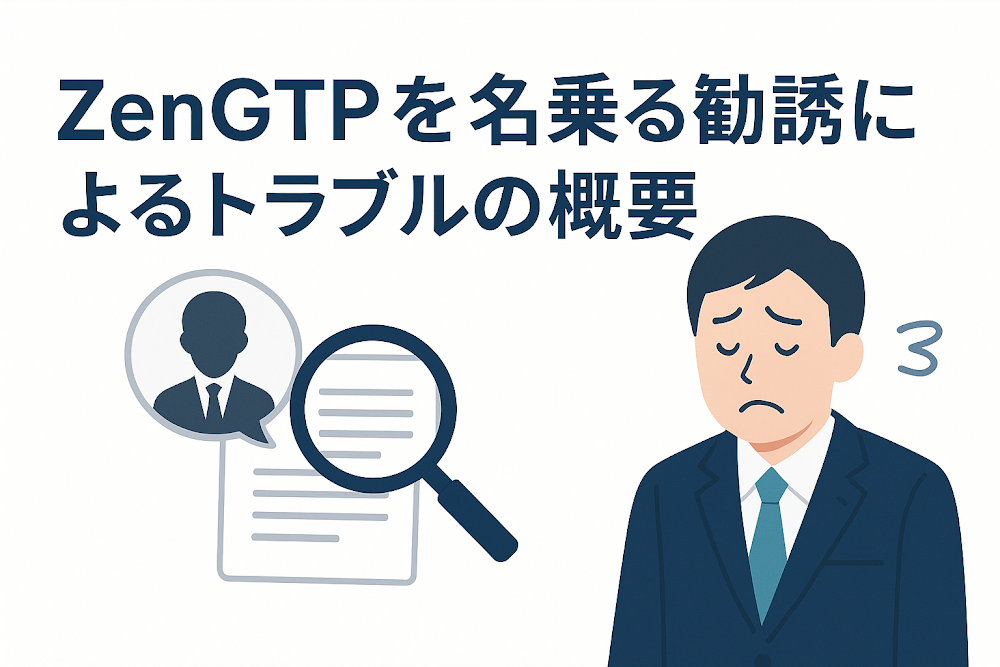 ZenGTPを名乗る勧誘によるトラブルの概要