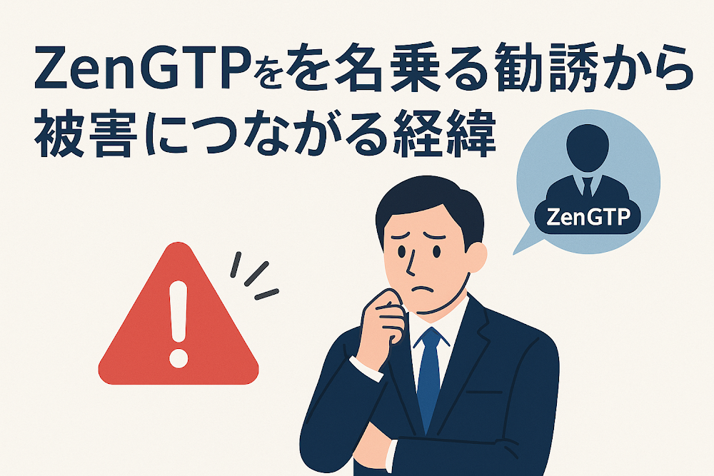 ZenGTPを名乗る勧誘から被害につながる経緯