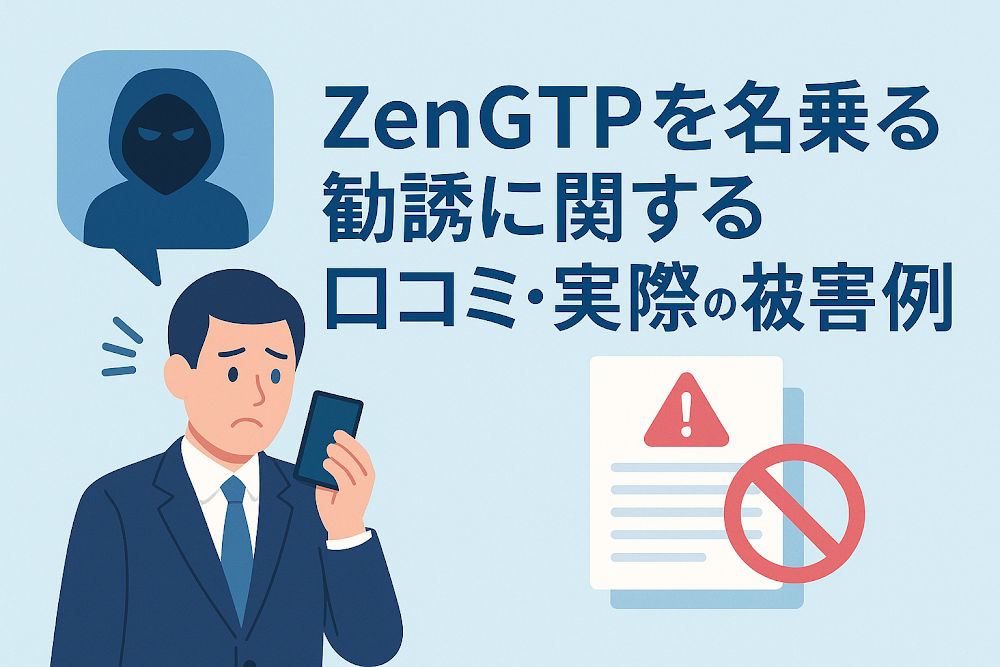 ZenGTPを名乗る勧誘に関する口コミ・実際の被害事例