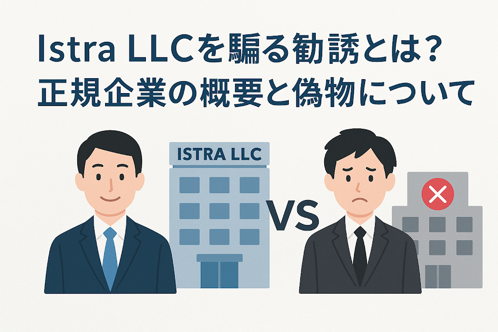 Istra LLCを騙る勧誘とは?正規企業の概要と偽物について