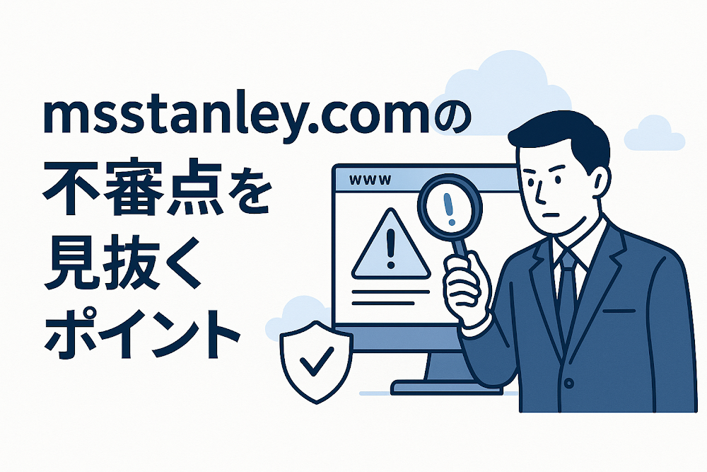 msstanley.comの不審点を見抜くポイント