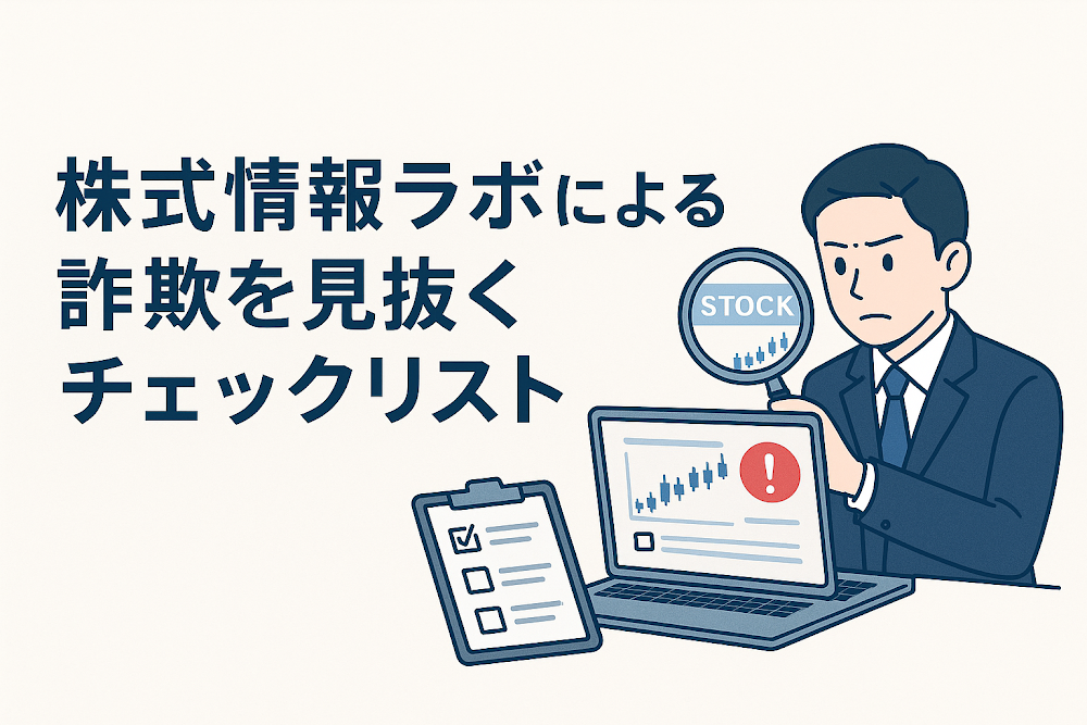 株式情報ラボによる詐欺を見抜くチェックリスト