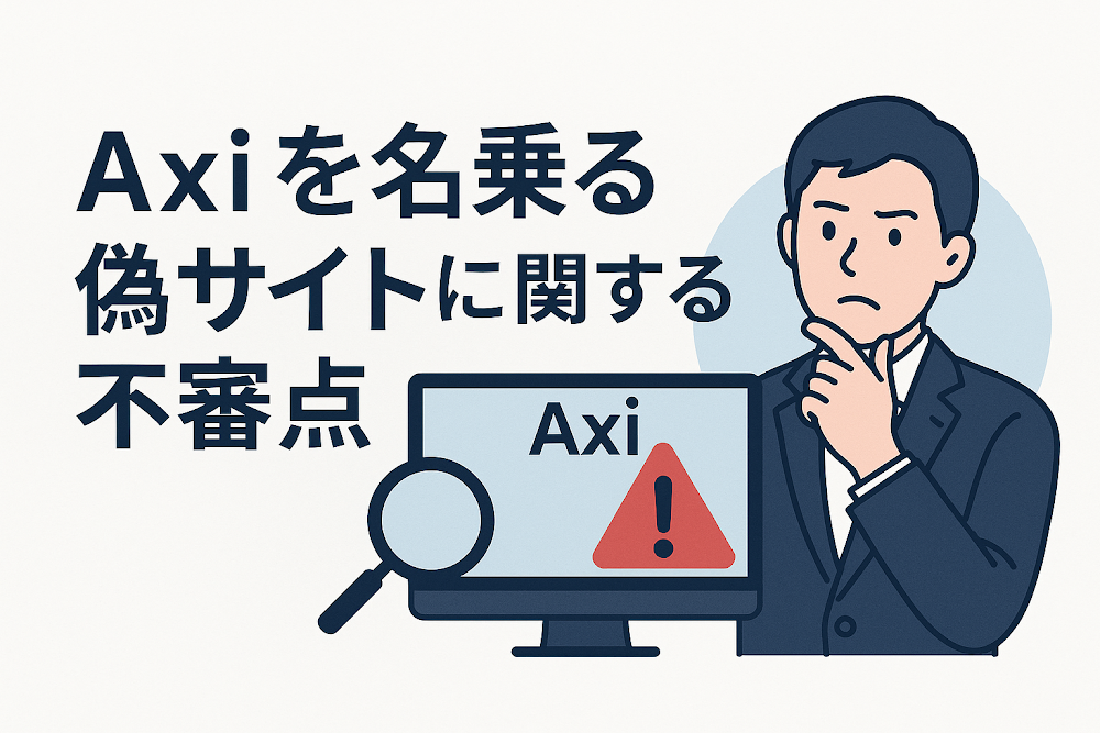Axiを名乗る偽サイトに関する不審点