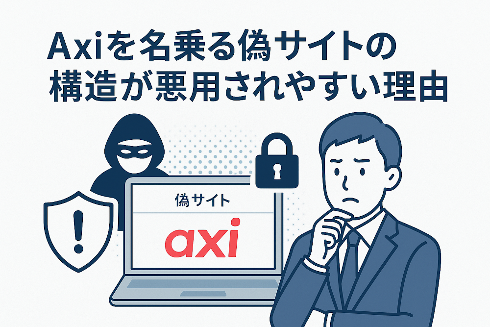 Axiを名乗る偽サイトの構造が悪用されやすい理由